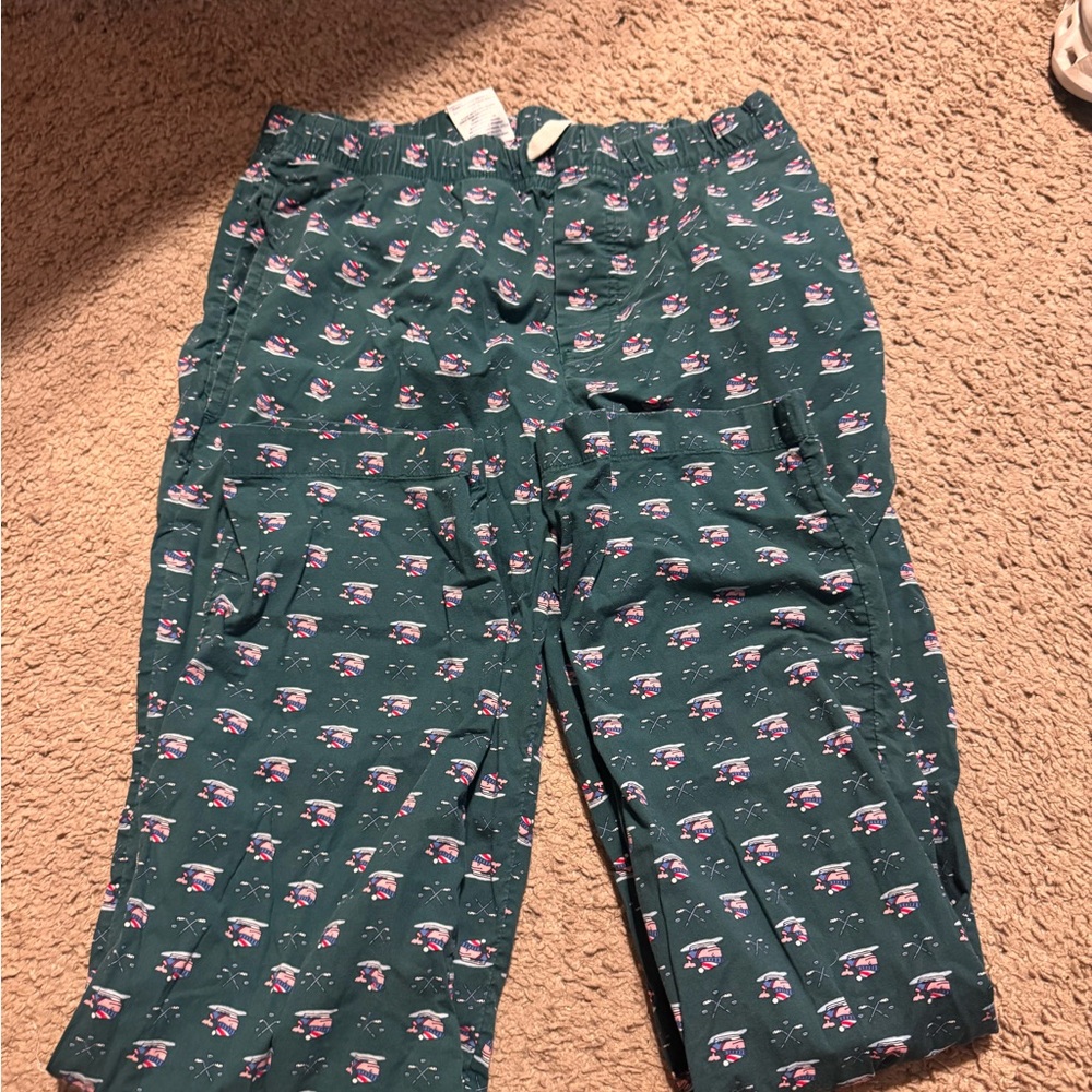 Vineyard Vines Green Pajama Bottoms with Relaxed Fit
